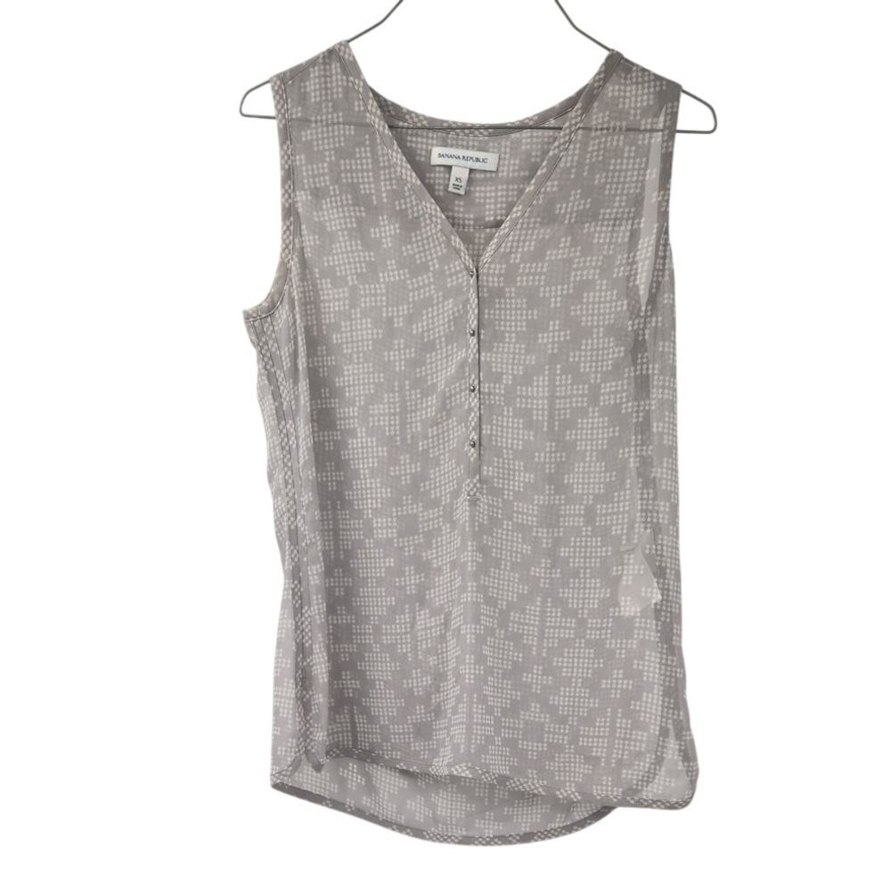 BANANA REPUBLIC Sleeveless Semi-Sheer Tank Top Womens Size Extra Small XS